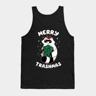 Merry Trashmas Xmas Raccoon by Tobe Fonseca Tank Top